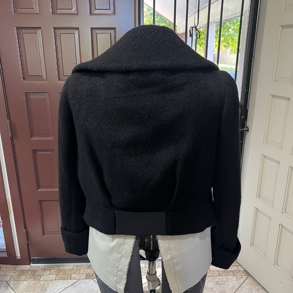 DVF Ladybird Short Trench Jacket - Black Size 6 - Wool/Alpaca mix - Picture 2 of 8